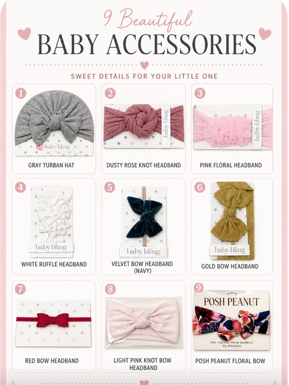 Brand New Baby Bling/Posh Peanut Set 9pc